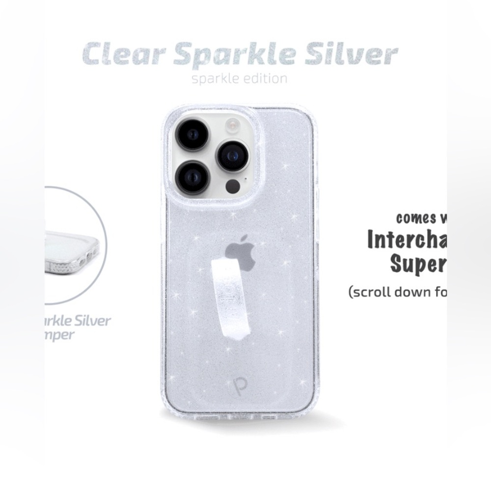Loopy Case - Clear Glitter for iPhone 14 Pro